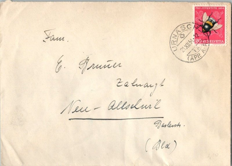 Switzerland 20c+10c Bee Pro Juventut Semi-postal 1954 Urnasch, (App. A.-R.) t...