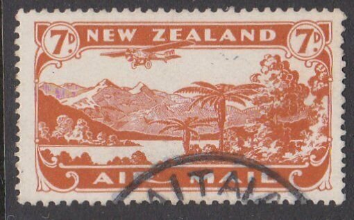 NEW ZEALAND 1931 7d airmail fine used - ACS cat NZ$30.......................M457