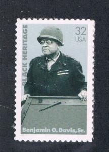 US 3121 single Unused Brig Gen Benjamin Davis (U0157)