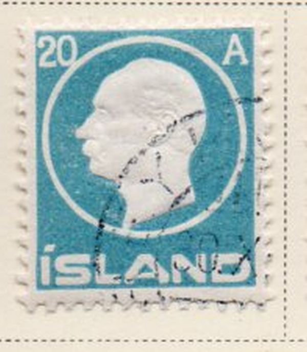 Iceland Sc 94 1912 20 aur Frederik VIII stamp used