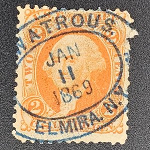 R15c  Very unique cancel 1869