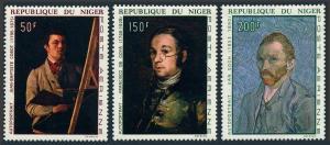 Niger C80-C82,MNH.Michel 178-180. Jean Corot,Francisco de Goya,Vincent van Gogh.