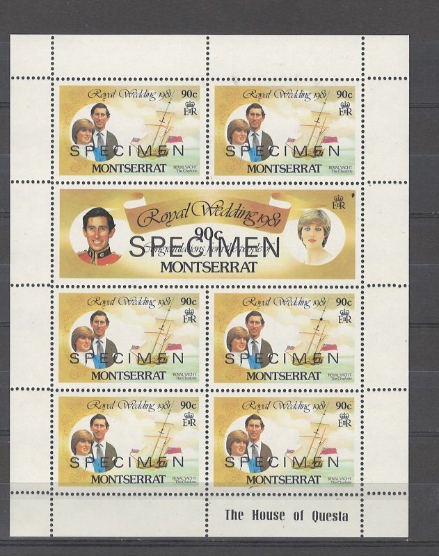 COLLECTION LOT # 4270 MONTSERRAT #565-6 MNH 1981 SPECIMEN 1 SHEETS