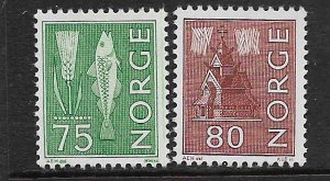 NORWAY 608-609 MNH TYPES OF 1893