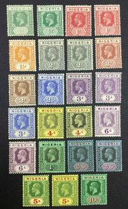 MOMEN: NIGERIA SG #15-29 DIE I & II MINT OG H £310 LOT #64460