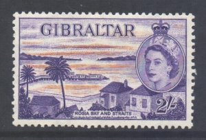 Gibraltar Scott 142 - SG155, 1953 Elizabeth II 2/- MH*