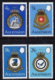 ASCENSION IS. - 1970 - Royal Navy Crests, 2nd Series - Perf 4v Set - MNH