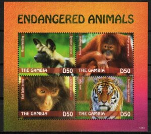 Gambia Stamp 3616  - Endangered animals