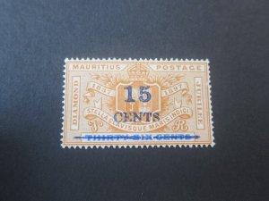 Mauritius 1899 Sc 114 MNG