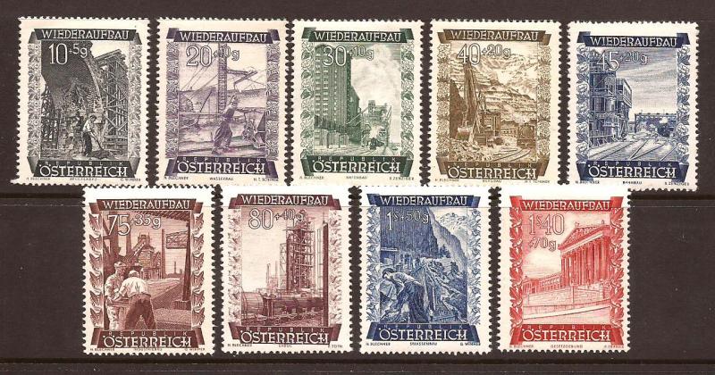 Austria  #  B 225  //  234  Mint  NH