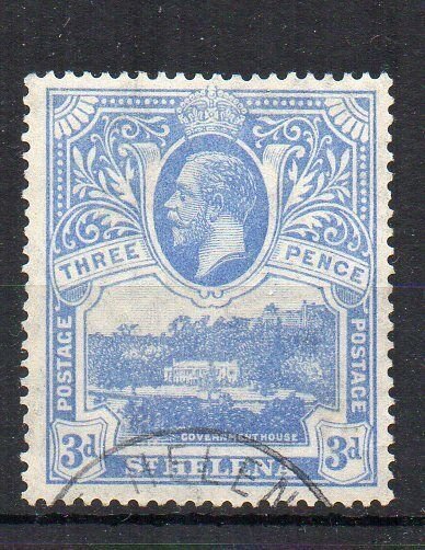 St Helena 1933 3d Government House FU CDS 