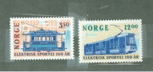 Norway #1067-8  Single (Complete Set) (Train)