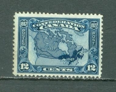 CANADA 1927 MAP #145  UNUSED NO GUM