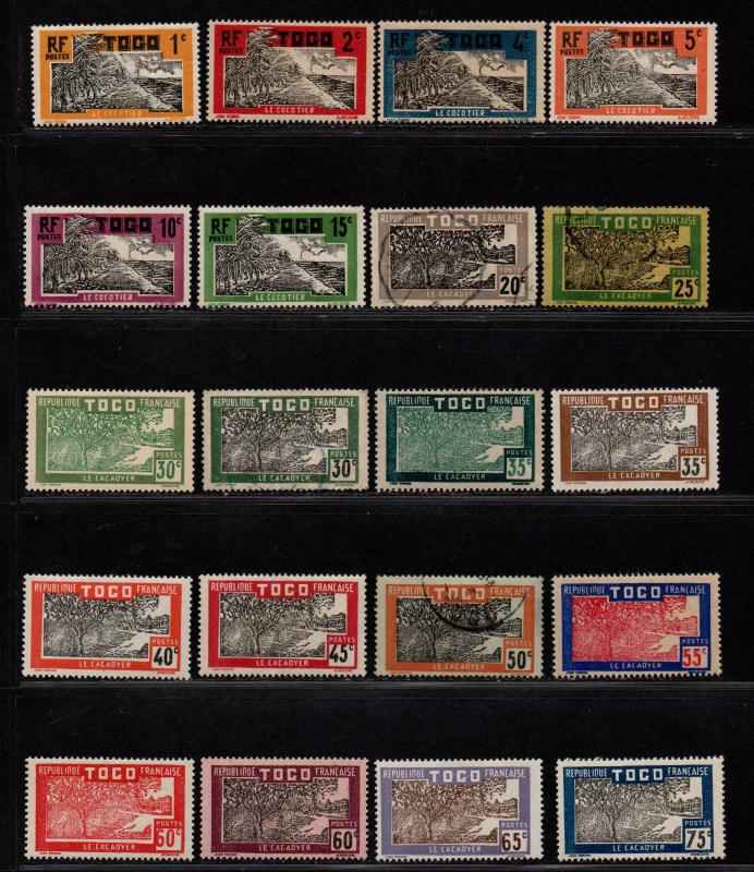 $Togo Sc#216-252 used+M/H/VF, complete set, Cv. $45.30