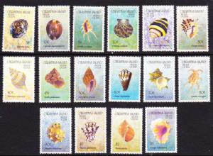 Christmas Island #326-41 cpl set MNH seashells