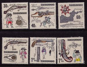 Czechoslovakia # 1604-9 Mint VF NH Historic Pistols set of 6