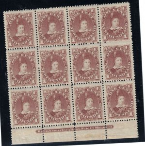 Newfoundland #241 Very Fine Mint Plate Block Of Twelve **With Certificate**