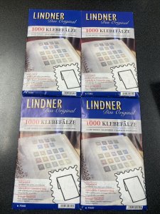 Lindner postzegel plakkers 4x1000 pcs charnières stamp hinges Klebefälze