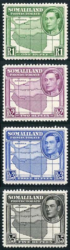 Somaliland SG101/4 1938 KGVI Part Set of 4 (High Values) M/M