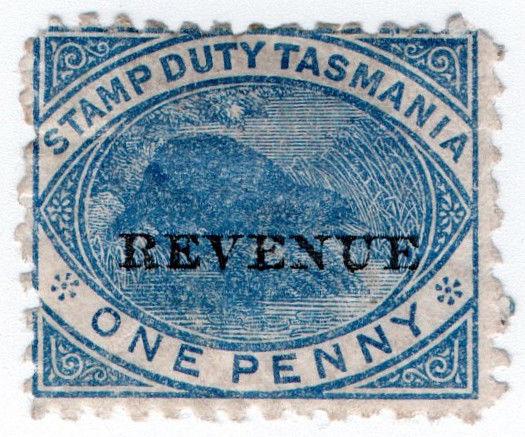 (I.B) Australia - Tasmania Revenue : Duty Stamp 1d