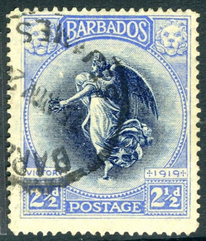 BARBADOS-1920-1 Victory 2½d Indigo & Ultramarine Sg 205 FINE USED V19458