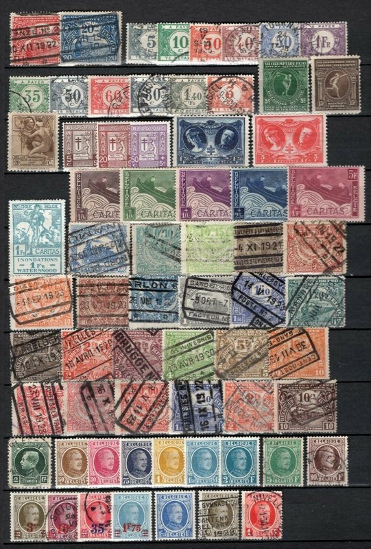 Belgium & Congo 1920's-30's Selection Used-Mint Including Parcel Post