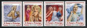 SAO TOME 2017 55th MEMORIAL OF MARILYN MONROE  SET  MINT NH