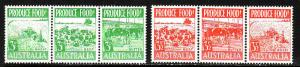 Australia-Sc.#252a,255a-unused NH strips-Butter Dairy production-1953-