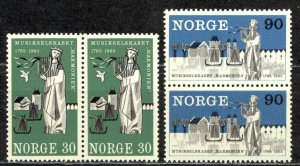 Norway Sc# 477-478 MNH pair 1965 Harmonien 200th