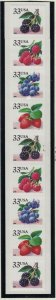 2000 Berries 4 different 33c MNH PNC9 Sc 3407a plate number strip of 9 G1111