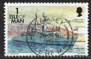 ISLE OF MAN 1993-96 1p HMS AMAZON Ship Issue Sc 531 VFU