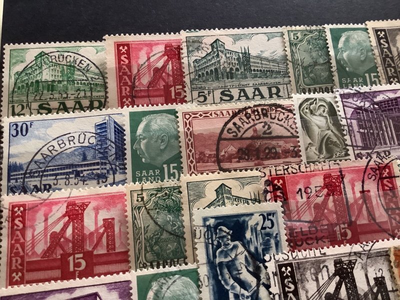 Germany SAAR vintage used stamps Ref 50018 