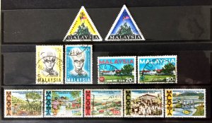 MALAYSIA 1966 National Issues 4 complete sets USED SG#31-41 M3724b#