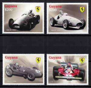 GUYANA 2009 - Ferrari racing cars / complete set MNH