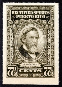 Scott RE49, Puerto Rico, 77.5c, olive gray, Rectified Spirits, MNH, NGAI, Revenu