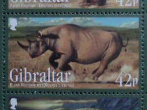 ​GIBRALTAR-2011 ENDANGER ANIMALS MNH S/S EST. $14.00 VF WE SHIP TO WORLD WIDE.