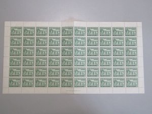 TURKS & CAICOS ISLS. 1944 ½d deep green complete sheet of 60  - 8162