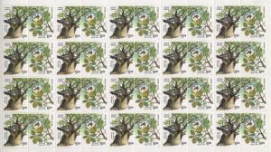 India  1997 PST-47 Parijal Tree Se-tenant Sheet cv 85 gbp