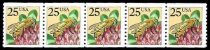 PCBstamps  US #2281f PNC5 $1.25(5x25c)Honeybee, large block tag, (#2), MNH, (2)