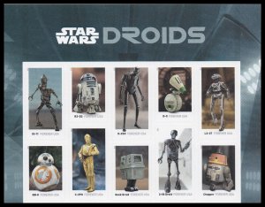 US 5573-5582 5582b Star Wars Droids F header block 10 MNH 2021