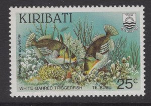 KIRIBATI SG233w 1985 REEF FISH WMK INVERTED MNH