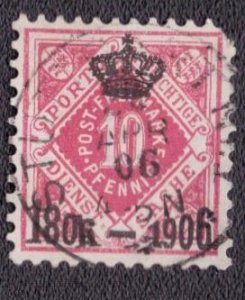 Wurttemberg - O112 1906 Used