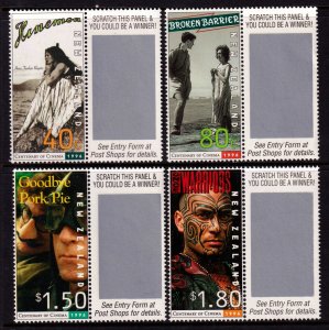 New Zealand 1996 Motion Pictures Complete Mint MNH Set SC 1379-1382