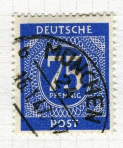 GERMANY BERLIN British/US Zone 1946 numeral issue used hinged 75pf. value