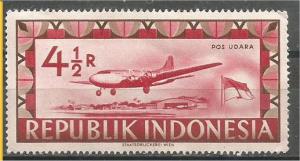 INDONESIA, 1949, MNH 41/2r AIR POST Scott C36