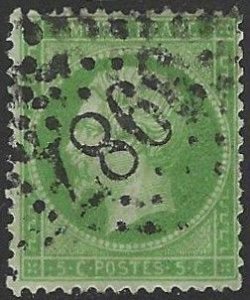 France-Scott #23, used,  Emperor Napoleon III,  perf 14x13.5, CV$10.00