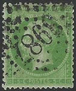 France-Scott #23, used,  Emperor Napoleon III,  perf 14x13.5, CV$10.00