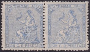 Cuba 1874 Sc 59 pair MLH*