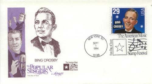 1994 Bing Crosby Popular Singers (Scott 2850) Artmaster FDC