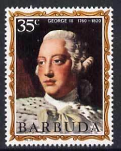 BARBUDA - 1970 - English Monarchs, George III - Perf 1v - Mint Never Hinged